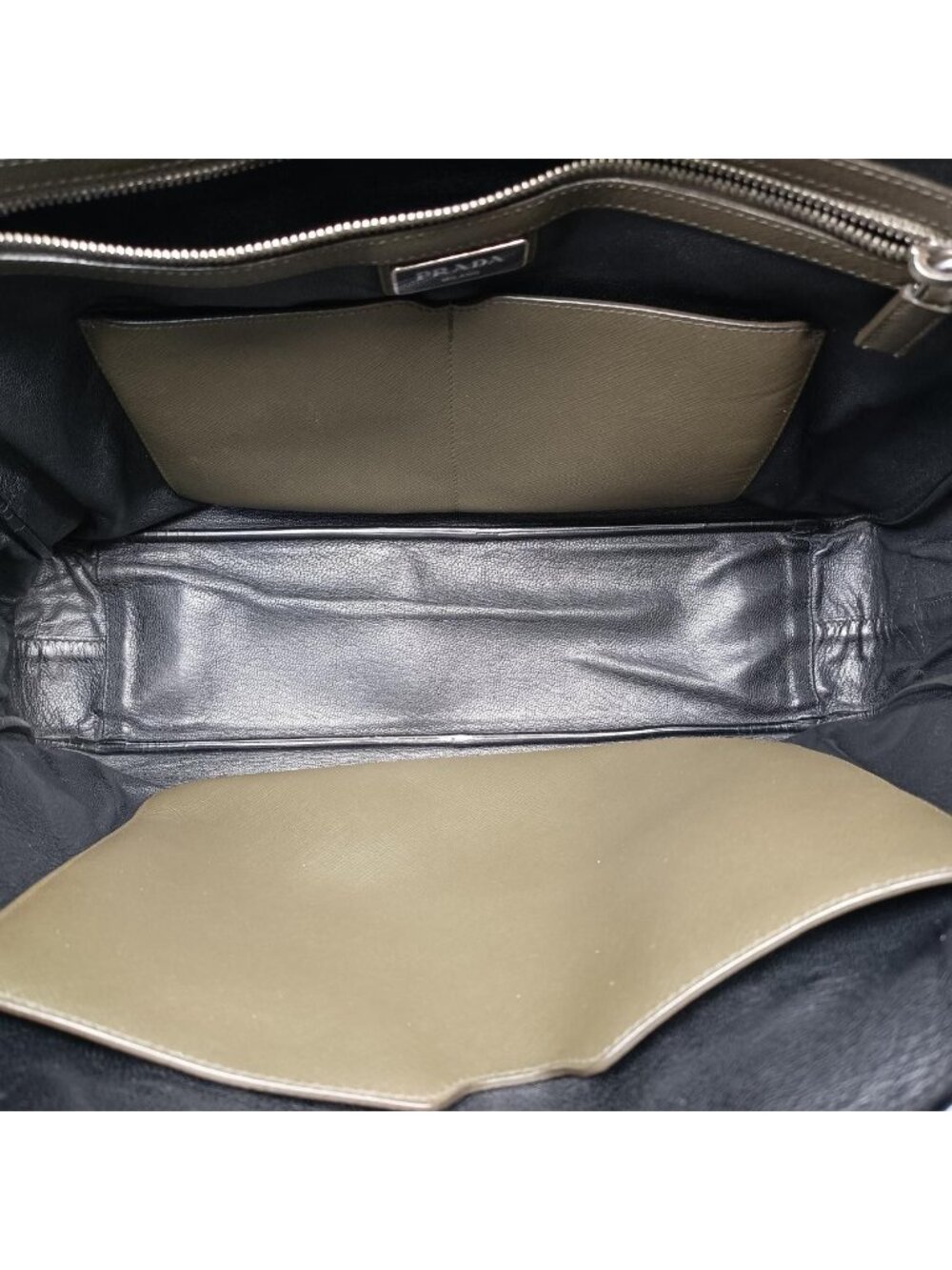 Prada Business Briefcase Green Saffiano Leather 31 - Picture 9 of 15